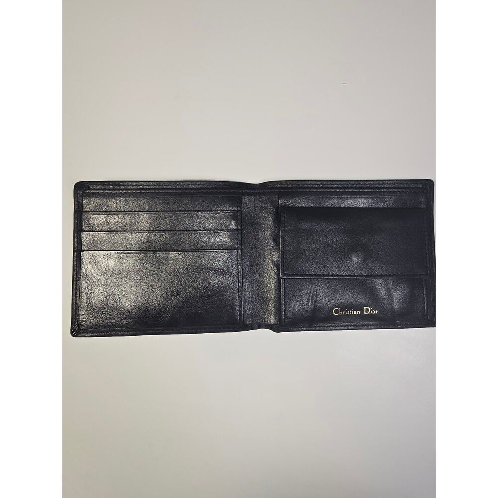Christian Dior Men's Black Leather Bifold Wallet Classic Logo Minimalist Luxury - Picture 4 of 8